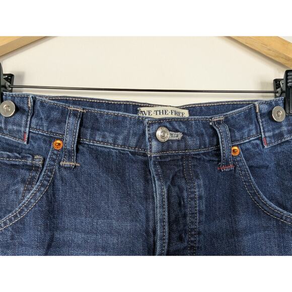 Free People We The Free Slim Shade Selvedge Jeans in Deep Indigo - Picture 7 of 13